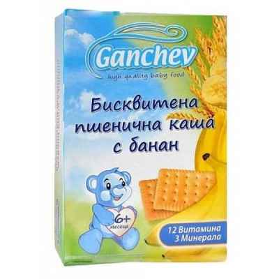 Бисквитена пшенична каша Ganchev, с банан 6м. 200 гр.