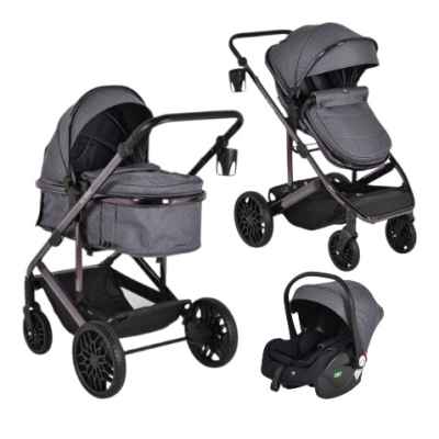Комбинирана бебешка количка 3в1 Moni All road, Grey