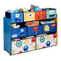 Детски органайзер за играчки с 9 текстилни кутии GINGER, MONSTER-LHegM.jpg