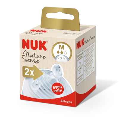 Биберони за хранене NUK NATURE SENSE Softer, М, 2бр.