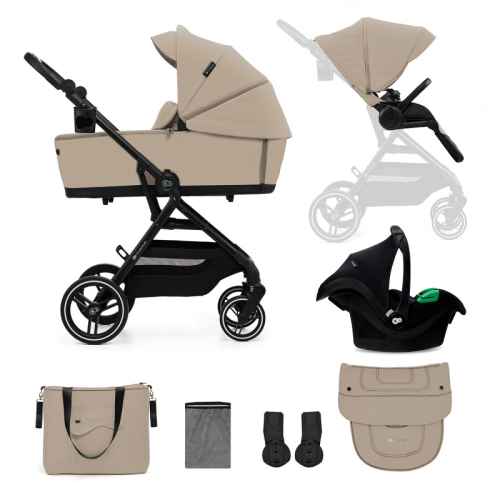 Комбинирана бебешка количка 3в1 KinderKraft Yoxi, Sand beige