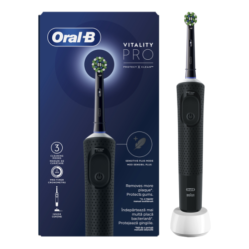 Електрическа четка за зъби Oral-B Vitality Pro, черна