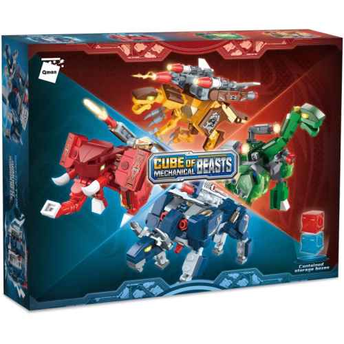 Конструктор Qman, Mechanical Beasts, Куб с бронирани чудовища, 177 части