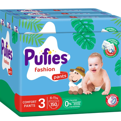 Гащички Pufies Fashion 3, 6-11 кг 150 бр.