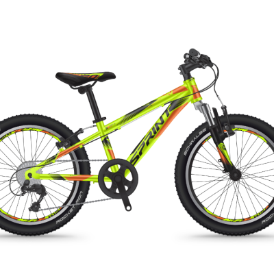 Детски велосипед Sprint Apolon 20, Hardtail неоново зелен