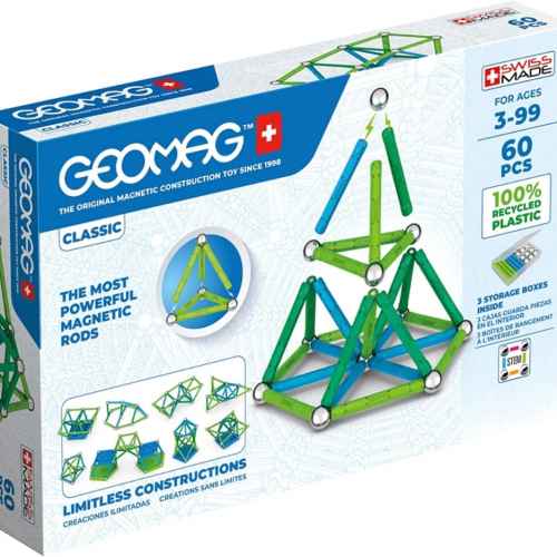 Магнитен конструктор Geomag Classic, 60 части