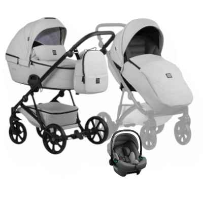 Комбинирана бебешка количка 3в1 Tutis VIVA 5+ Leather, Cloud