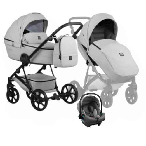 Комбинирана бебешка количка 3в1 Tutis VIVA 5+ Leather, Cloud