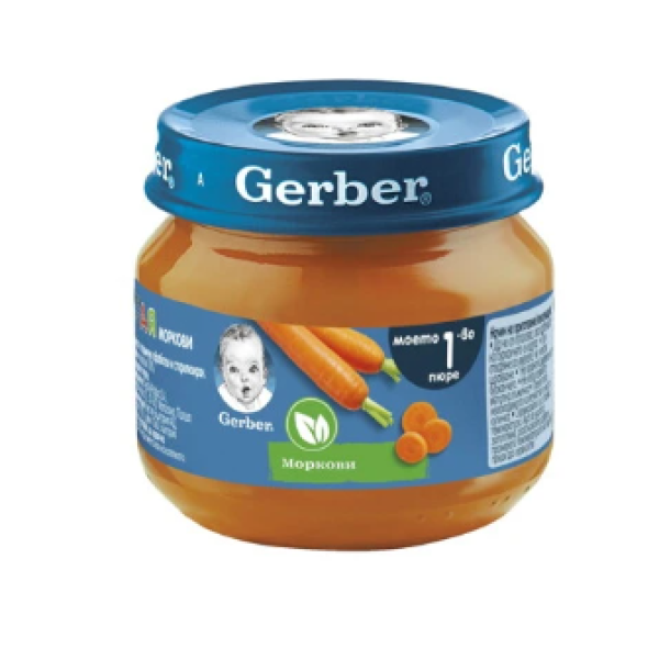 Бебешко пюре Gerber, Моркови 6м 80 гр.-M3shQ.png