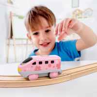 Междуградски локомотив с батерия Hape, Розов-M7ThY.jpeg