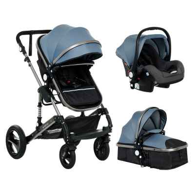 Комбинирана бебешка количка 3-в-1 ZIZITO Fontana II, синя