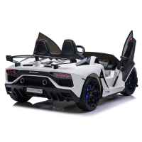 Акумулаторна двуместна кола JJ Lamborghini Aventador SVJ 24V, с дрифт функция, бял металик-MNttQ.jpeg