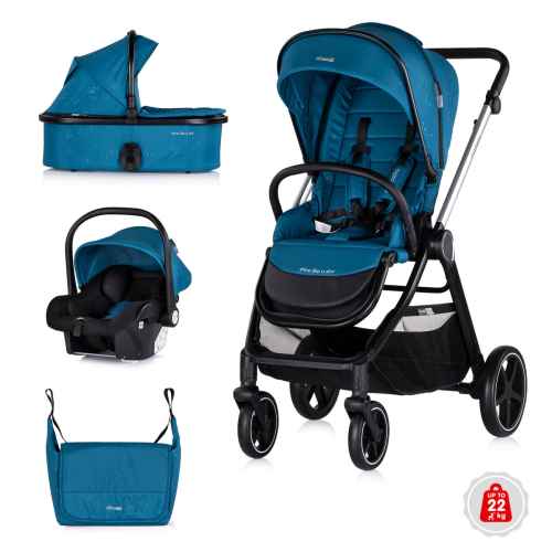 Комбинирана бебешка количка 3в1 Chipolino Марбея, оазис