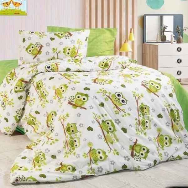 10бр. Детски спален комплект, Бухалче зелено-MlBAd.jpeg