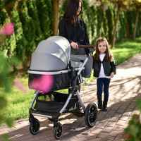 Комбинирана бебешка количка Lorelli Viola, Black diamonds + адаптори-MlgRt.jpeg