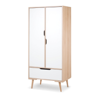 Детска стая Baby Sofie с гардероб 2 крила + матрак 60/120 см, с кошара в бяло-MovPQ.png