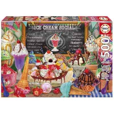 Пъзел Educa, Магазин за сладолед, 500 части
