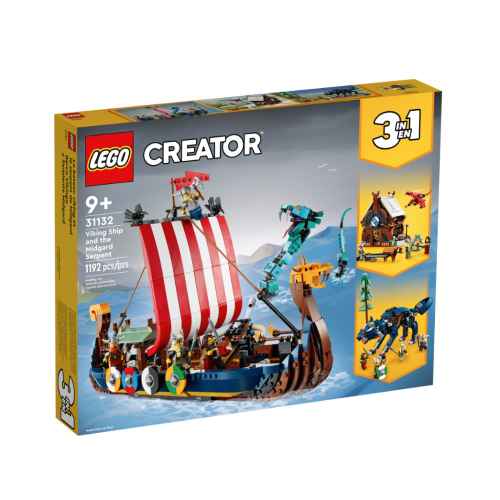 Конструктор LEGO Creator 3в1 Viking Ship and the Midgard Serpent Викингски кораб и Змията на Мидгард