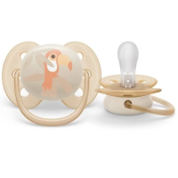 Ортодонтични залъгалки Philips AVENT Ultra Soft, синя с декорация Тукан и Листа в кутия за стерилизиране, 2 бр.-N4yS5.png