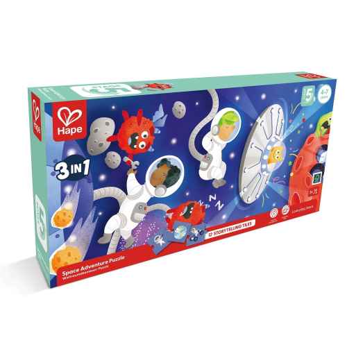 Пъзел Hape, Галактика 3 в 1, 36/36/36 части