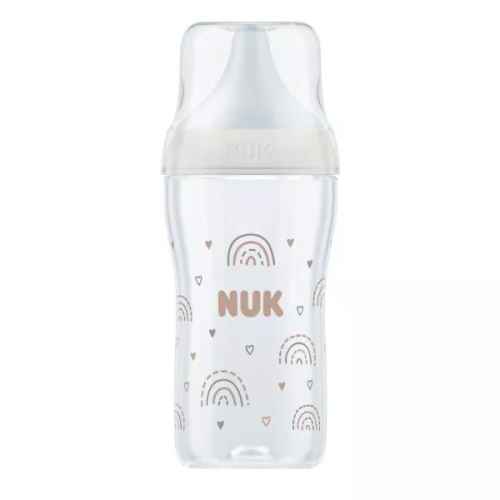 Шише Nuk Perfect Match, 3+ м РР 260 мл. със силиконов биберон M, Дъга