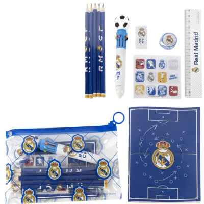 Книжка за оцветяване + ученически принадлежности в несесер Cerda, Real Madrid