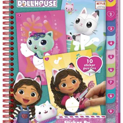 Творчески комплект Totum, Gabby′s Dollhouse, Книжка със стикери по номера