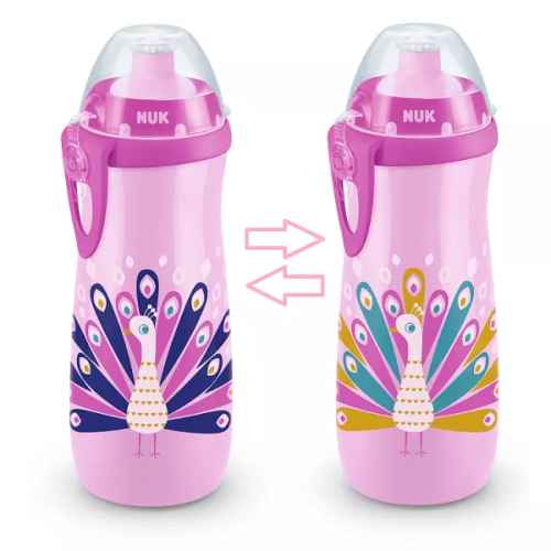 Чаша NUK Sports Cup с клапа, 450мл, Chameleon, Розова