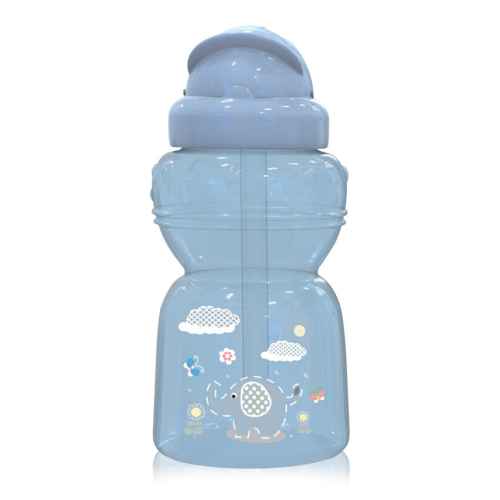 Спортна бутилка със сламка Lorelli Animals 325ml, Moonlight blue