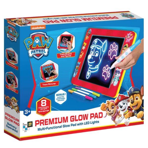 Светеща дъска за рисуване Comsed Premium Glow Pad, Пес Патрул-NTalw.png