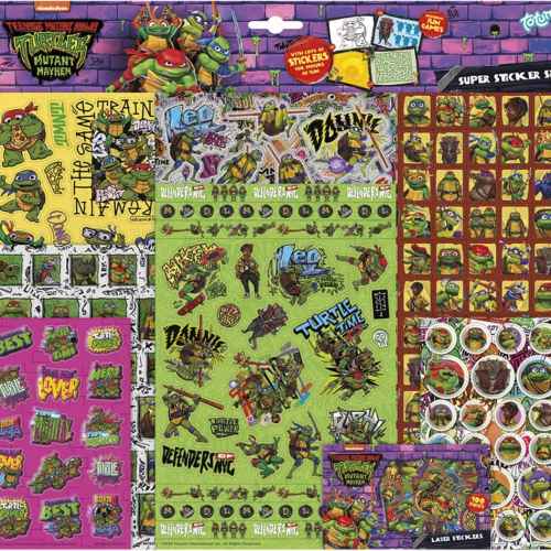 Комплект супер стикери Totum, Костенурките нинджа, 10 части