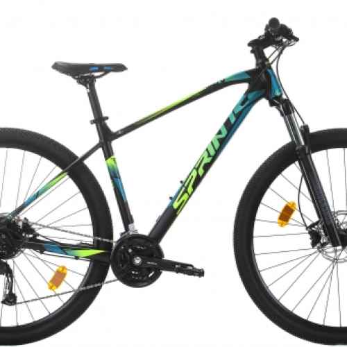 Велосипед Sprint Apolon 29, черен/ син/ зелен