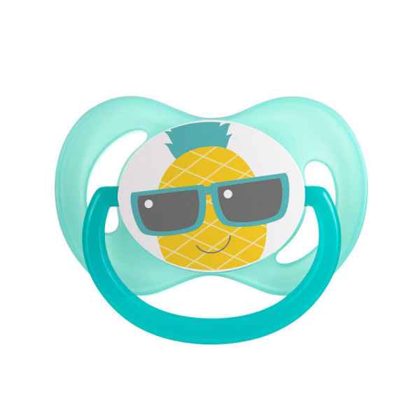 Силиконова залъгалка със симетрична форма Canpol So Cool 6-18м, ананас-Nw1SC.jpg