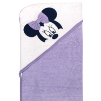 Хавлия с качулка Sunny Kids, Мини Маус в бяло/лилаво-O2aaJ.png