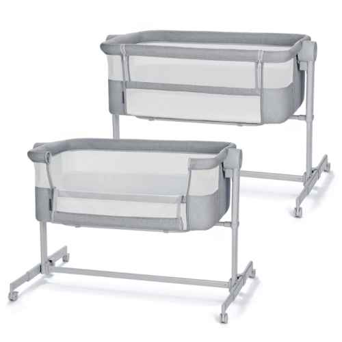 Бебешка кошара KinderKraft Nestee up 2, Light Grey
