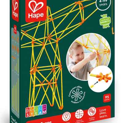 Бамбуков конструктор Hape, Flexistix, Кран, 94 части