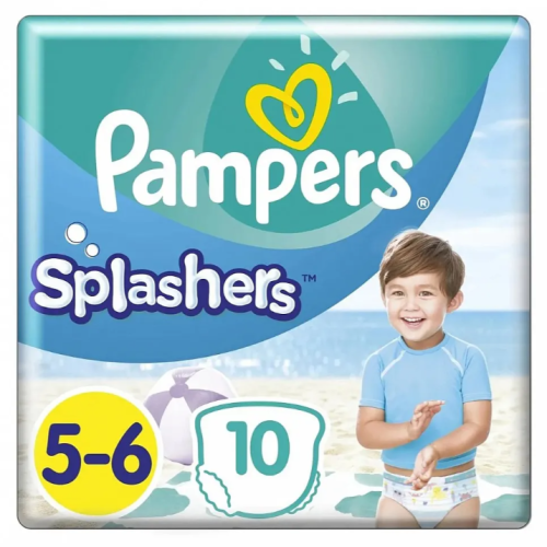 Бански гащички за еднократна употреба Pampers Splashers, 14+ кг 10 броя