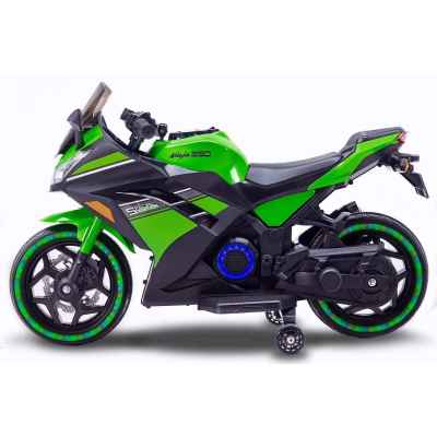 Акумулаторен мотор JJ Kawasaki Ninja, зелен металик