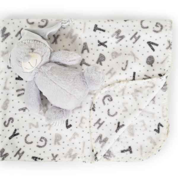 Бебешко одеяло Cangaroo с играчка Grey bear 90/75 cm-OrDeb.jpg