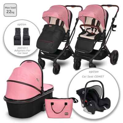Комбинирана бебешка количка 2в1 Lorelli Glory, Pink