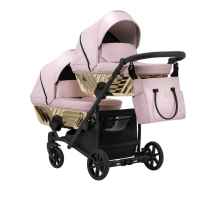 Бебешка количка за близнаци 2 в 1 Kunert Ивенто, Еко розов металик-P2Rit.jpeg