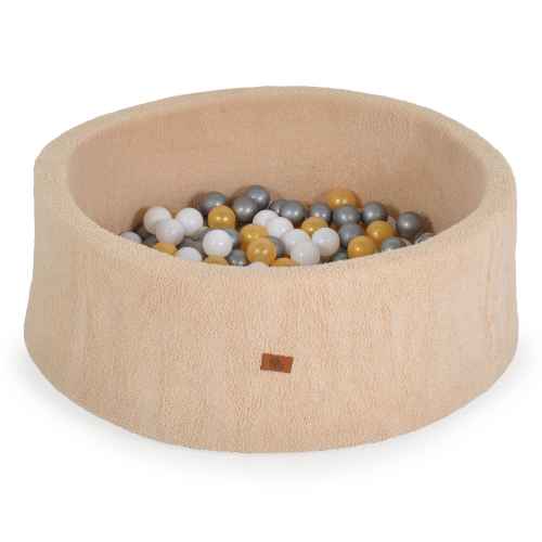 Мек басейн Moni Toys Boucle, с 200 топки бежов