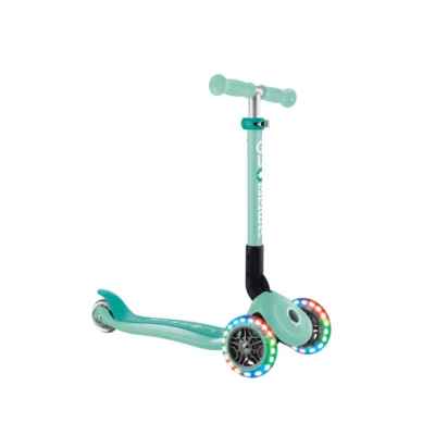 Сгъваема тротинетка със светещи колела Globber Junior, мента
