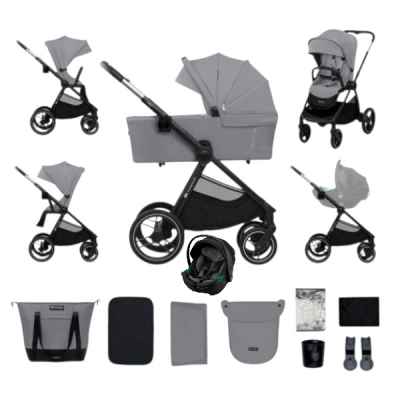 Комбинирана бебешка количка 4в1 KinderKraft Nea 2.0, Platinium grey