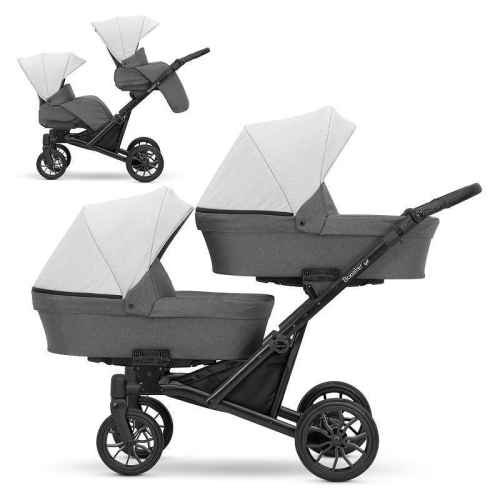 Бебешка количка за близнаци 2в1 Kunert Booster Light, графит