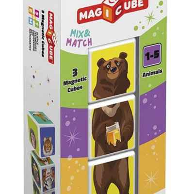 Магнитен конструктор Geomag, Magicube, Животни, 3 части