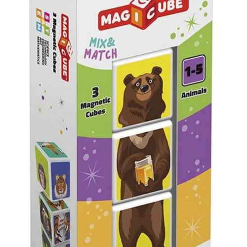 Магнитен конструктор Geomag, Magicube, Животни, 3 части
