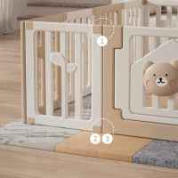 Бебешка ограда с баскетболен кош и табло с активности Feelkids, Мечо-PlaPN.jpeg