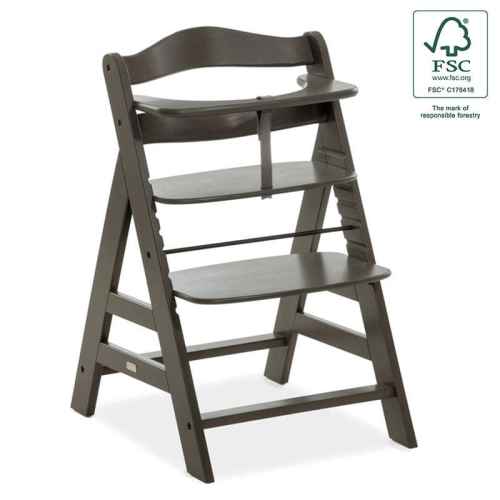 Дървено столче за хранене Hauck Alpha+, Select Charcoal