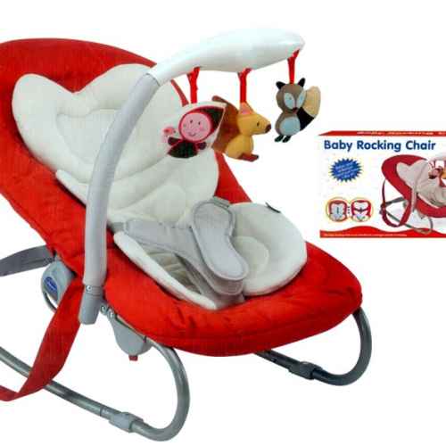 Бебешки шезлонг - люлка Raya Toys, червена